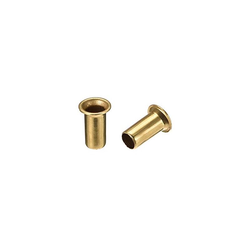 sourcing map Hollow Rivet,5mm x 10mm Through Hole Copper Hollow