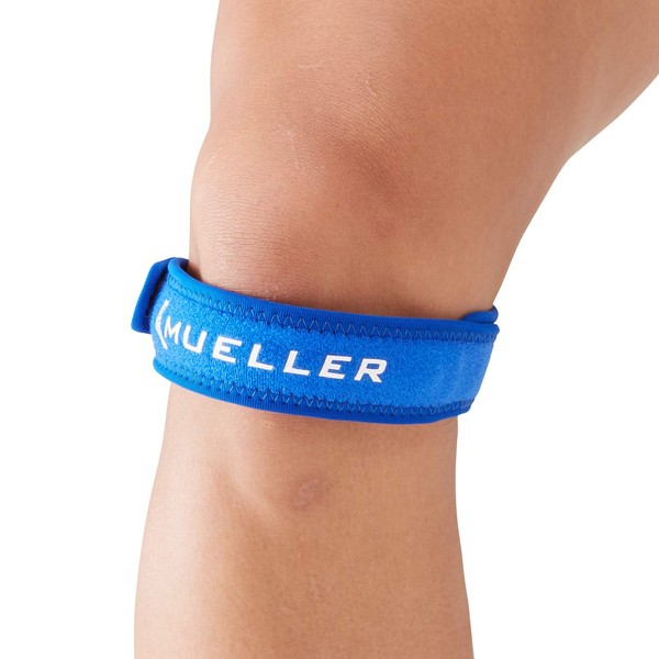 Mueller 55797 Jumper Knee Strap, Blue, One Size Fits Most (Knee Circumference: 11.8 - 19.7 inches (30 - 50 cm), For Left and Right Use, Knee Supporter