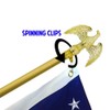 8ft Gold Aluminum Flag Pole (Eagle Top)