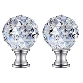 ibasenice 2pcs Crystal Faceted Lamp Shade Lamp Finial Caps Knob Lamp Decoration for Table Lamp Floor Light for Lamp Shade Lamp Decoration