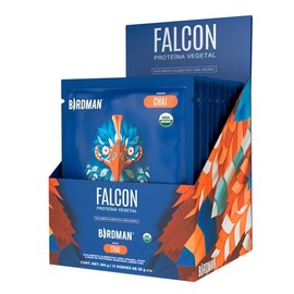 Birdman Falcon Protein Proteina Vegetal Organica En Polvo (Vegana) Certificada USDA, 22gr Proteina por porción, Sin inflamacion, Sin acne, 17 Porciones Sabor Chai | 12 Pack | 30gr c/u