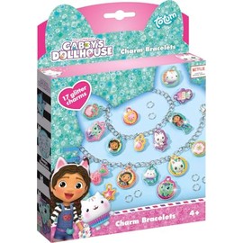 Totum Gabby's Dollhouse Charm Bracelets, Two DIY Kits with Various Glittery Charms and Characters. Suits Ages 3 Years +.