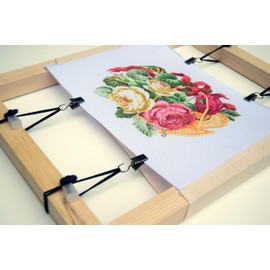 Tensioners for embroidery frames Set of 4 Side Tensioners for cross stitch scroll rod System for tightening canvas Tension Clips for cross stitch kit embroidery