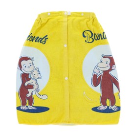 Marushin 4765025500 Wrap Towel, 23.6 inches (60 cm), Curious George, For Kids, Girls, Boys, Characters, Pool Towel, Swimming, Sea, UV Protection