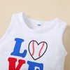LYSMuch Conjunto de ropa de verano con estampado de béisbol,