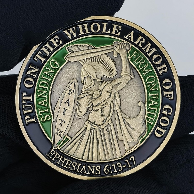 Full Armor of God Christian Challenge Coin - Ephesians 6:13-17