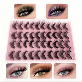 Pestañas Postizas 3D Faux Mink Beautybox Kit 20 Pares Fibra Sintética