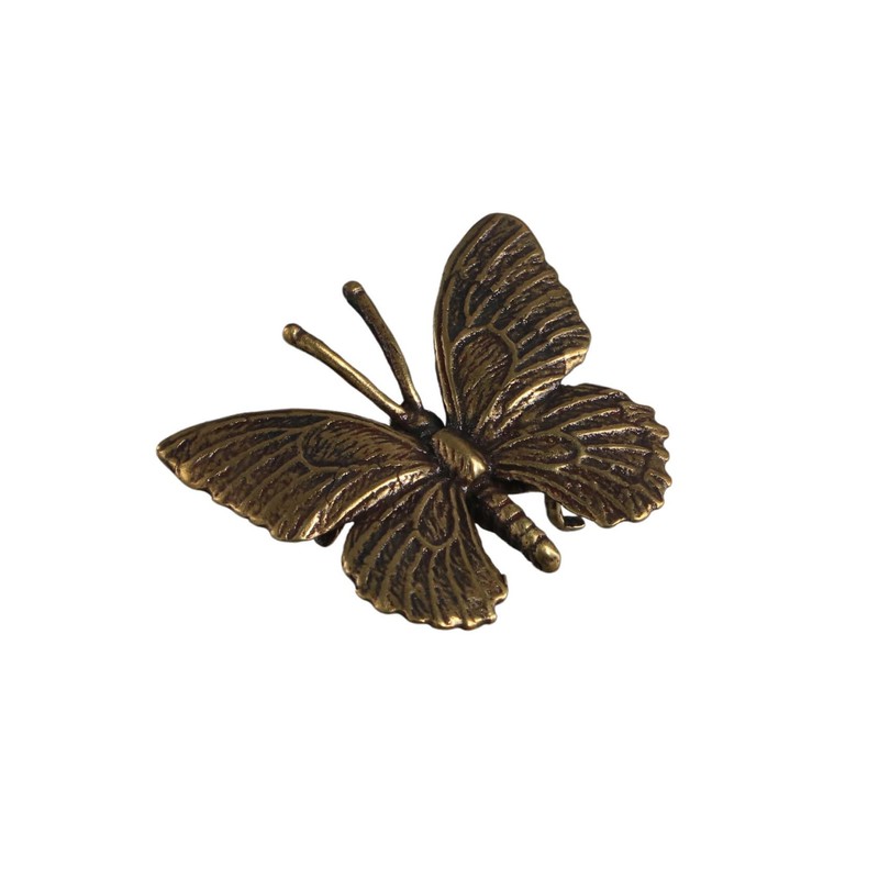 Leadigol Solid Pure Brass Mini Butterfly Figurine,Collection Handmade Butterfly Figurines