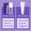V34 purple toothpaste hismile colour corrector Whitening teeth karang gigi