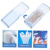 KONTONTY 4pcs Cotton Swabs Holder Storage Box Portable Organiser for