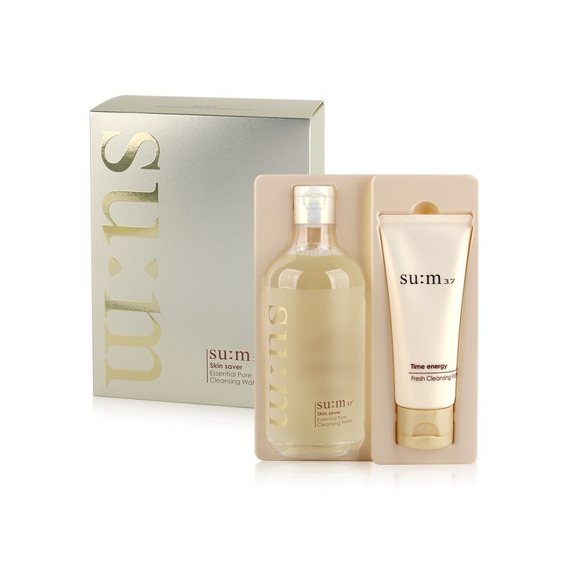 Su:m37° 숨37 스킨 세이버 에센셜 퓨어 클렌징워터 400ml 기획(+폼100ml) SOME