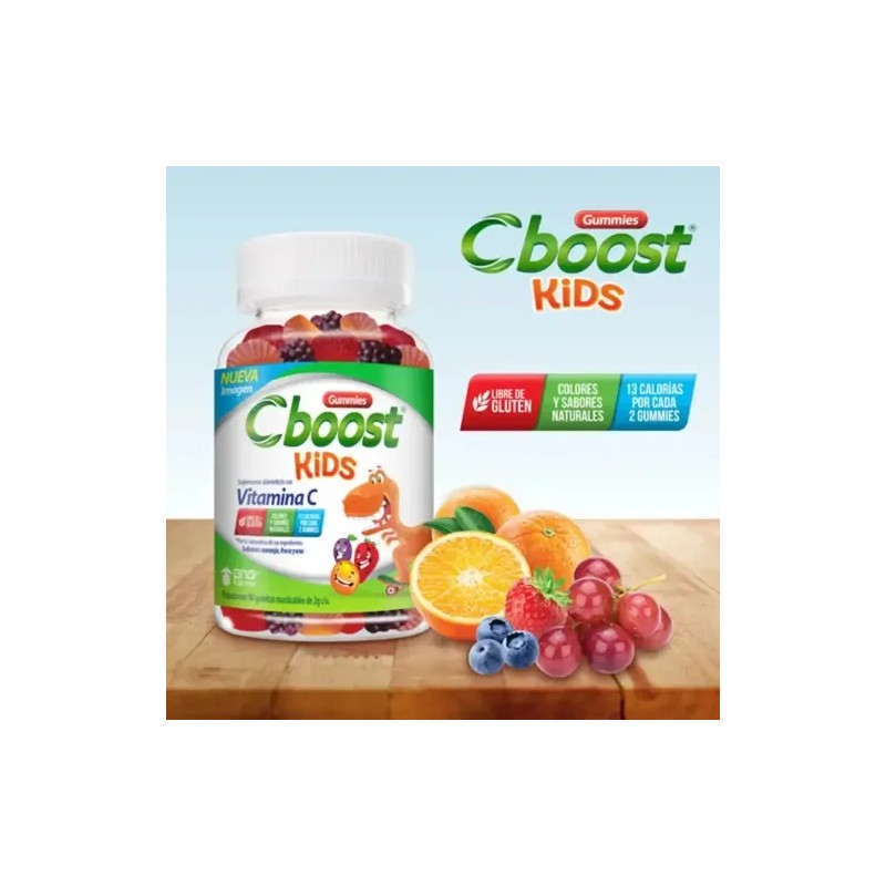 Cboost Kids Vitamina Gomitas Masticables Grisi Farma Sabor Naranja Fresa