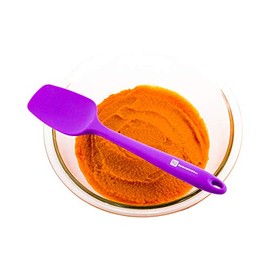 Restaurantware 10.6 Inch Spoonula Spatula 1 Heat-Resistant Spatula Spoon - Spoon-Shaped Blade Nylon Core Purple Silicone Rubber Spoon Spatula Dishwasher-Safe For Mixing Or Stirring