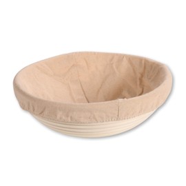 Kesper Proofing Basket, Material: Rattan, Textile Lining (Removable), Dimensions: Diameter 25 x 8 cm, Colour: Natural, 19631