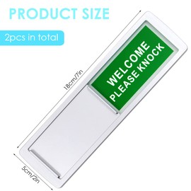 2 Pieces Privacy Sign, 18x5cm Do Not Disturb Sign, Sliding Door Sign for Office Home, Please Knock Slider Sign, Do Not Disturb and Welcome Sign