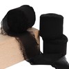 RIBBOOO 3 Rolls Black Chiffon Ribbon 1 inch× 5 Yards