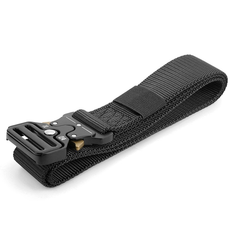 Outdoor Male Multifunction Nylon Tactics Waist Belt for Camping Climbingblack