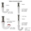 LEYSO Stainless Steel 1" NPS Thread Bar Sink 3-1/4” Drain