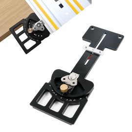 Aepiraza Adjustable Angle Track Saw Square with Cuts from -60° to 60° Guide Rail Ruler Compatible with Festool and Makita, 90 Degree Right Angle Rail Square Guide