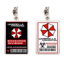Umbrella Corporation Bioweapons Division ID Set of 2 ID Badges