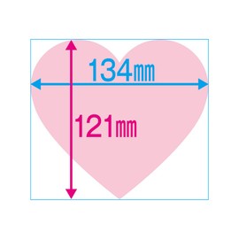 Heart Display Cards (W x H x H): 5.3 x 4.8 inches (134 x 121 mm), 2 Types (Pink/Red) 50 cards each