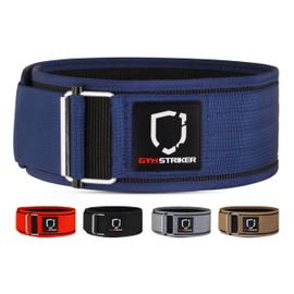 Gym Striker® Weight Lifting Belt Premium Self-Locking Gym Belts weightlifting belt Adjustable Back Lumbar Support Fitness Belt Athlete preferred Powerlifting Deadlift CrossFit Dip Squat [Navy, XXL]