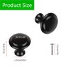 Tkocisa 50 Pieces Black Round Kitchen Cabinet Knobs, 1.2 Inch