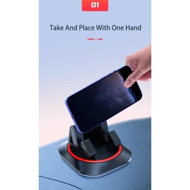 Generic Car Phone Holder, Car Phone Mount Dashboard Mount Cell Phone Holder Mobile Phone Mount Phone Stand (Vertical Horizontal) Phone Holder for Your Car Fit for All Smartphone Device,Black, mc-35