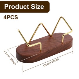 YMKWZ Business Card Holder Wood Card Holder Display Large Capacity Business Card Holder Desk Sturdy for Office Home Desktop (Wood 4pcs)
