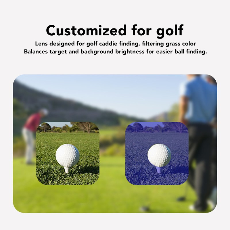 Golf Ball Finder Glasses PC Clear Wide View Anti Slip
