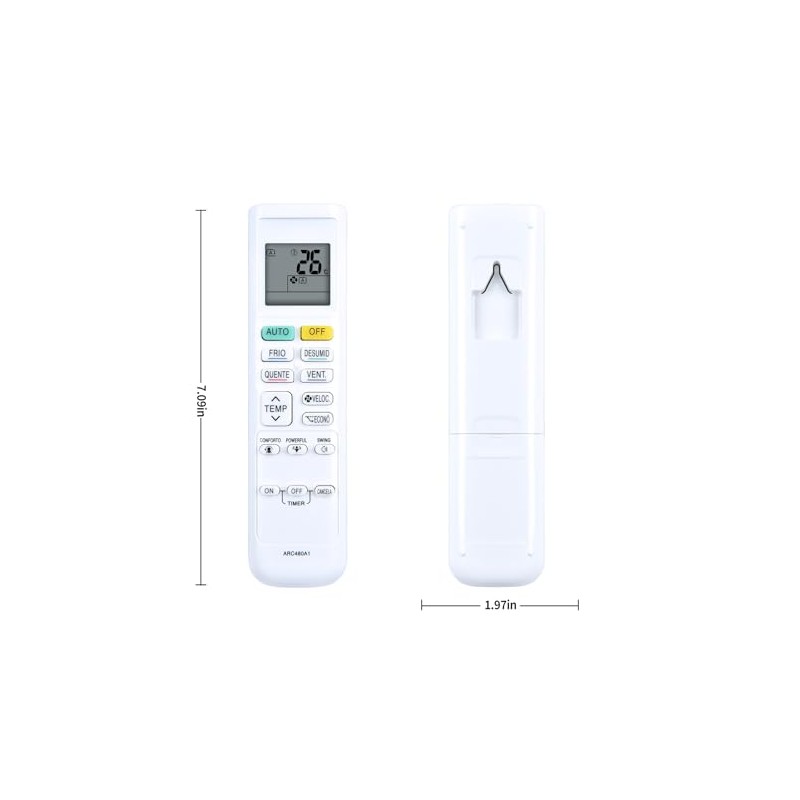 New Backlight Replacement for Daikin Air Conditioner Remote Control ARC480A1