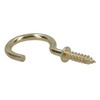 AB Tools Shouldered Screw Hooks Fasteners Hanger Brass Plated 15mm