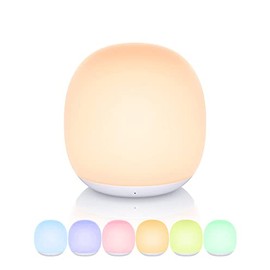 EASEMO EASEMO LED Nachtlicht Kinder, Nachtlicht Baby mit Touch-Steuerung, Stilllicht Wiederaufladbare Magnetische Nachttischlamp, RGB Nachtlicht Dimmbar mit 1-Stunden-Timer