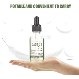 Aceite de Ricino Orgánico para Pestañas y Cejas, Suero de Crecimiento 100% Puro Serum de pestañas Potenciador del Crecimiento de Pestañas más Largas y Gruesas Incluye Aplicadores