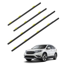 4 Pcs Weatherstrip Window Molding Trim Seal Belt Fit for Honda CRV CR-V 2002-2006 Replace 72410-SCA-E01 72450-SCA-E01 72910-S9A-003 72950-S9A-003, Outer Door Window Moulding Trim with Glass Sweep Felt