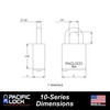 PACLOCK's UCS-10A Universal Jobsite Box Lock, High Performance 6-Pin Cylinder,