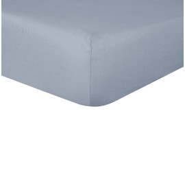 Sleepdown 100% Pure Cotton Deep Fitted Sheet Warm Cosy Breathable Super Soft Bedsheet Bed Linen 32cm Extra Deep Pockets - Grey - Super King,5056557501083