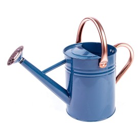 Gardman 1 Gallon Bright Classic Watering Can R34896 with Copper Accents, Midnight Blue