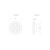Matera Stone Round Air Vent Grille for 100mm Diameter Pipe
