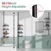 COCONUT Shower Caddy Tension Pole, 54-114 Inch Rustproof Corner Shower