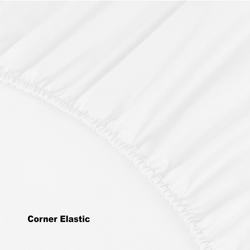 Funky Gadgets Double Fitted Sheet White Extra Deep Pocket 16