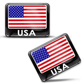 Skino Eu® 2 x 3D Stickers United States of America Flag America USA Flag F 177