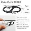 Bytiyar Small Carabiner Clips 1.6 inch(41mm) Metal Double Sided Spring