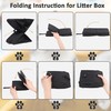 Foldable Cat Litter Box with Lid, Cat Travel Litter Box,