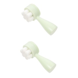 Ipetboom 2pcs Facial Cleansing Brush Dual-sided Standing Design for Deep Pore Cleaning and Gentle Exfoliation for Skin Types and Bathing Needs