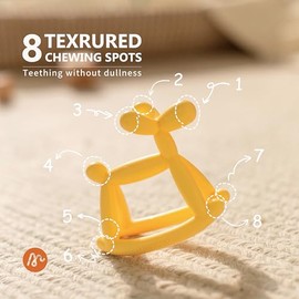 Juguete De Dentición Para Bebés De 3, 6, 12 Y 18 Meses. Jellydog - Mordedor Mecedor De Silicona De Grado Alimenticio, Anticaídas, Sin Olor, Reduce El Polvo Y La Adherencia Del Cabello. Regalo