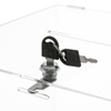 YUYFCC Acrylic Donation Box Freestanding Clear Suggestion Box with Lock