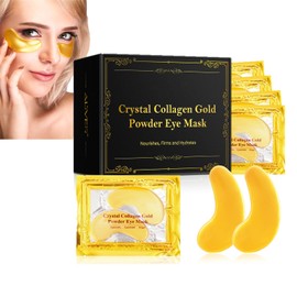 24K Under Eye Treatment Masks, 25 Pairs Gold Under Eye Patches,Natural Gel Eye Masks, Collagen Hydrating Gel Pads, for Dark Circles, Puffy Eyes, Wrinkle, Remove Eye Bags, Hydrating, Soothing