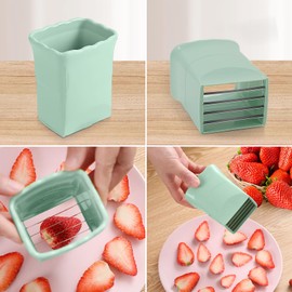 1PCS Strawberry Slicer: Fruit Slicer Cup, Strawberries Cutter Cup, Speed Cutter for Banana Grape Egg, Kitchen Portable Slicing Tool