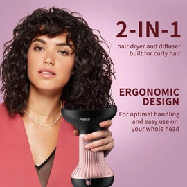 WUFAYHD Diffuser Hair Dryer for Curly Hair with Ceramic Technology, Lightweight Elegance, 2-in-1, Gifts for Her, Reduces Frizz, Enhances Curls, Volumizes, Portable Hair Dryer, ALCI Safety Plug